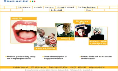 PTJ Magasin startsida 2004