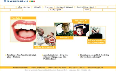 PTJ Magasin startsida 2005