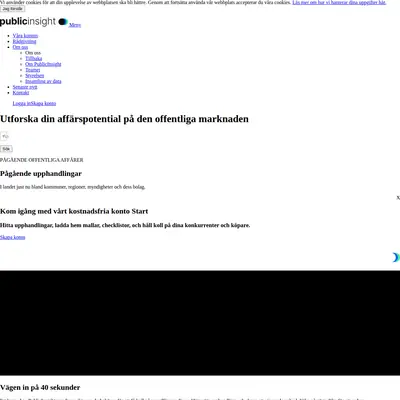 Publicinsight, publicinsight.se startsida 2022