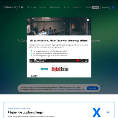 Publicinsight, publicinsight.se startsida 2023