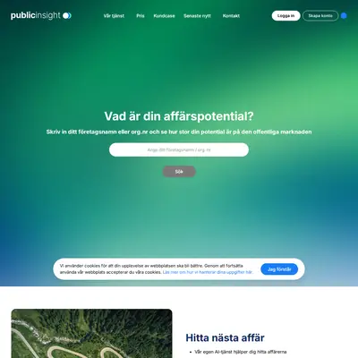 Publicinsight, publicinsight.se startsida 2026