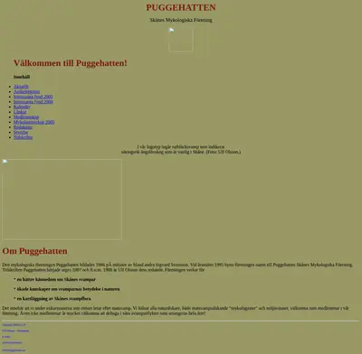 Puggehatten startsida 2005