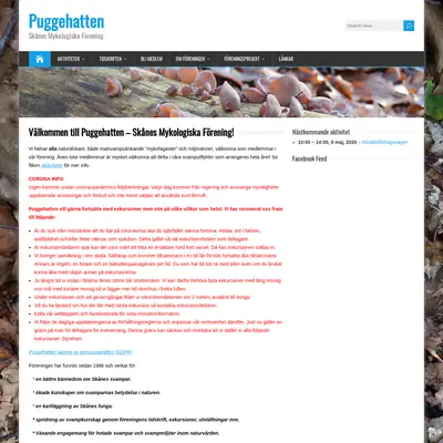Puggehatten startsida 2020