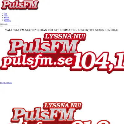 Puls FM 104,1 startsida 2020