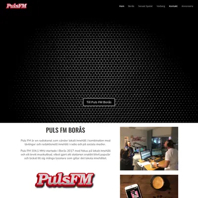 Puls FM 104,1 startsida 2025