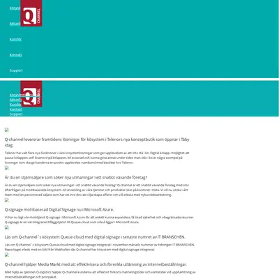 Channel Q startsida 2017