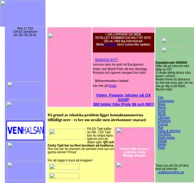 http://www.qx.se startsida 1999