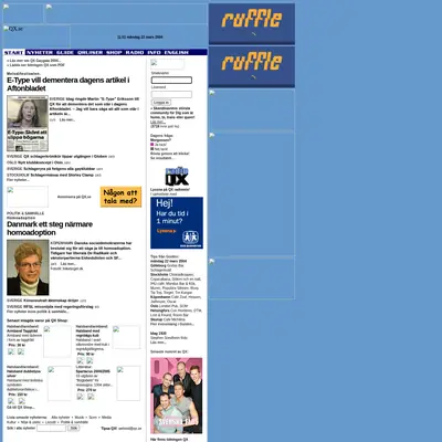 http://www.qx.se startsida 2004