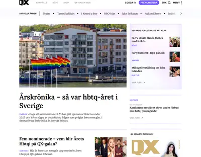 http://www.qx.se startsida 2026