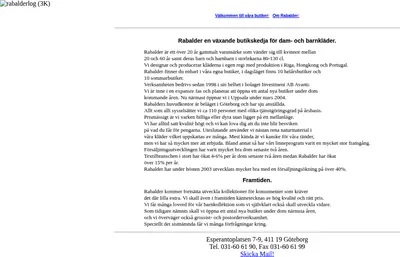Rabalder startsida 2004