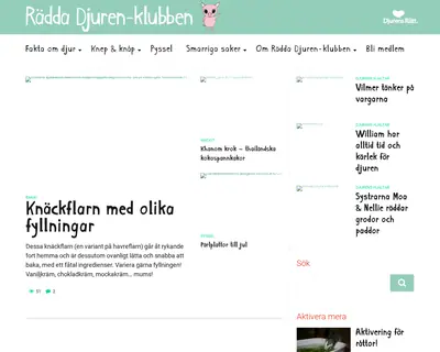 Rädda Djuren startsida 2016