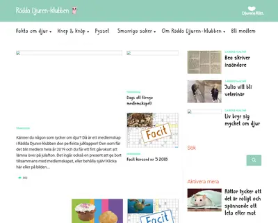 Rädda Djuren startsida 2019