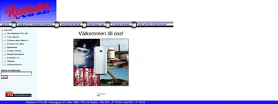 www.radiatorvvs.se startsida 2003