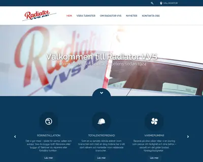 www.radiatorvvs.se startsida 2015