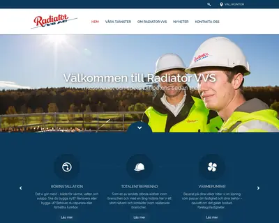 www.radiatorvvs.se startsida 2016