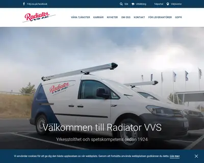 www.radiatorvvs.se startsida 2019