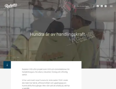 www.radiatorvvs.se startsida 2024
