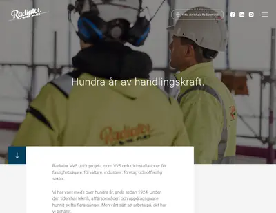 www.radiatorvvs.se startsida 2025