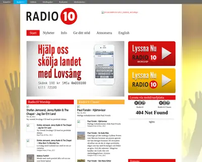 Radio 10 startsida 2014