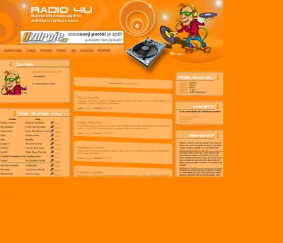 Radio4U startsida 2008