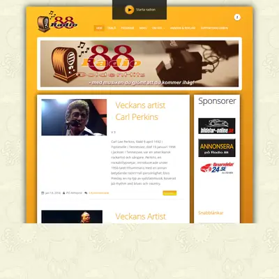 Radio 88 startsida 2018