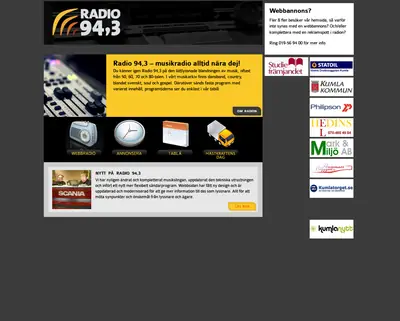 Radio 94,3 startsida 2010