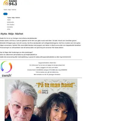 Radio 94,3 startsida 2024