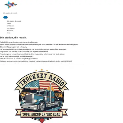 Radio 94,3 startsida 2026
