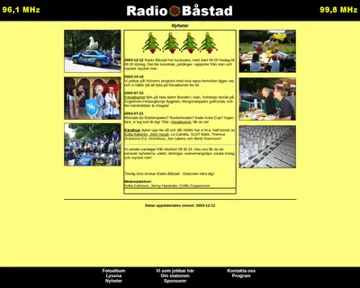 Radio Båstad startsida 2004
