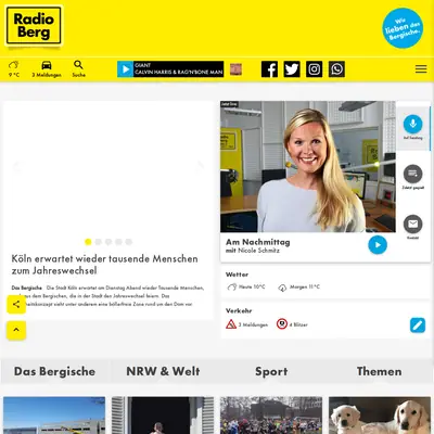 Radio Berg startsida 2020