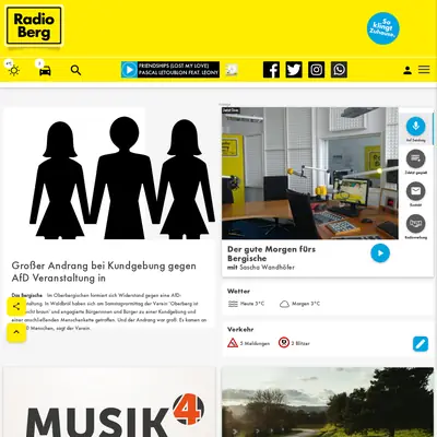 Radio Berg startsida 2022