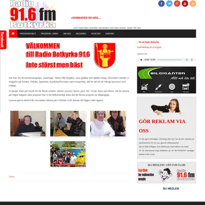 Radio Botkyrka 91,6 startsida 2019