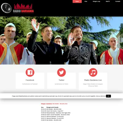 Radio Dardania startsida 2019
