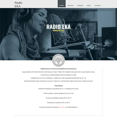 Radio Eka startsida 2018
