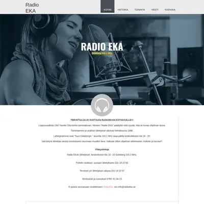 Radio Eka startsida 2021