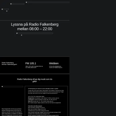 Radio Falkenberg startsida 2025