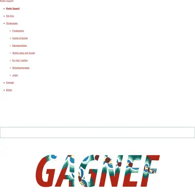 Radio Gagnef startsida 2021