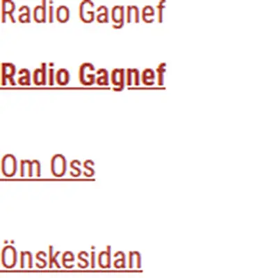 Radio Gagnef startsida 2022