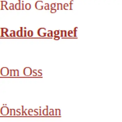 Radio Gagnef startsida 2024