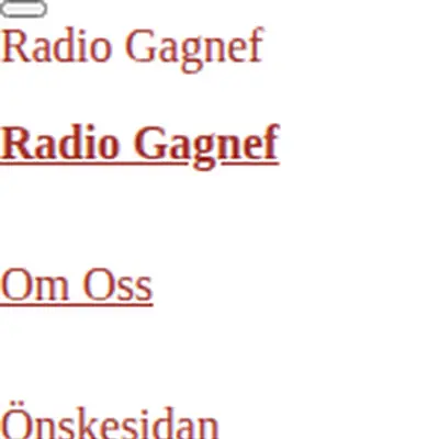 Radio Gagnef startsida 2026