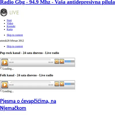 Radio Gbg startsida 2012