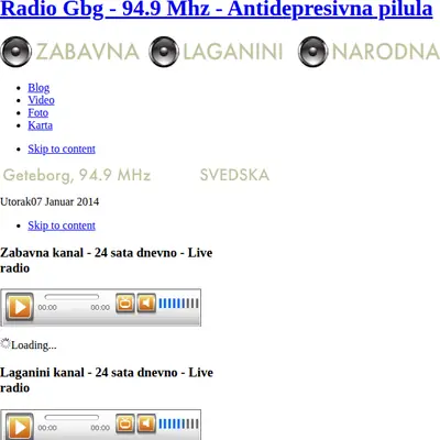 Radio Gbg startsida 2014