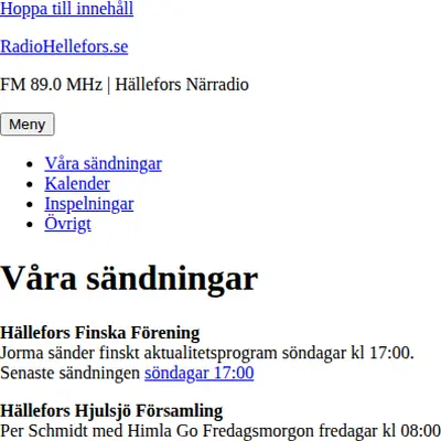 Hällefors närradioförening startsida 2021