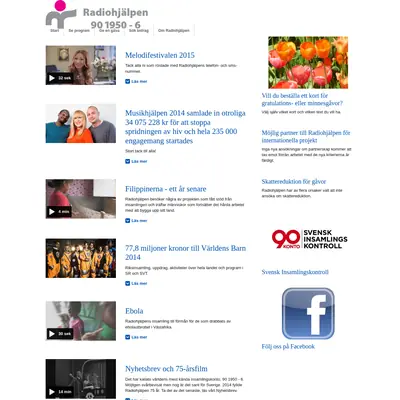 www.radiohjalpen.se startsida 2015