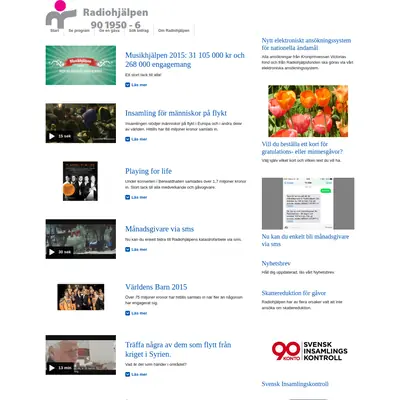 www.radiohjalpen.se startsida 2016