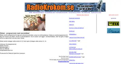 Radio Krokom startsida 2007