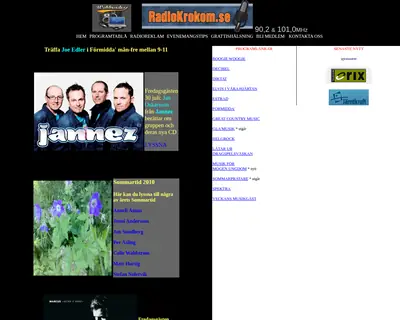 Radio Krokom startsida 2008