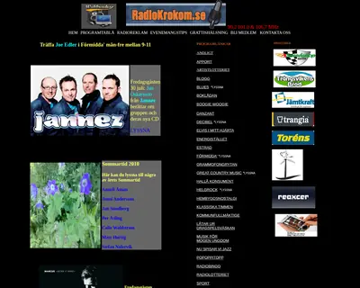 Radio Krokom startsida 2012