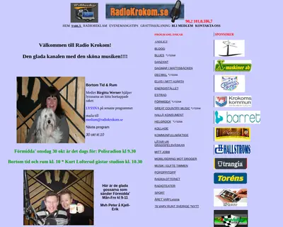 Radio Krokom startsida 2013