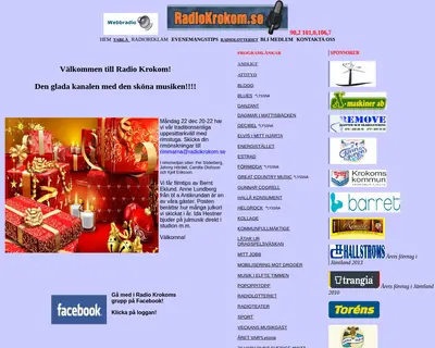 Radio Krokom startsida 2015